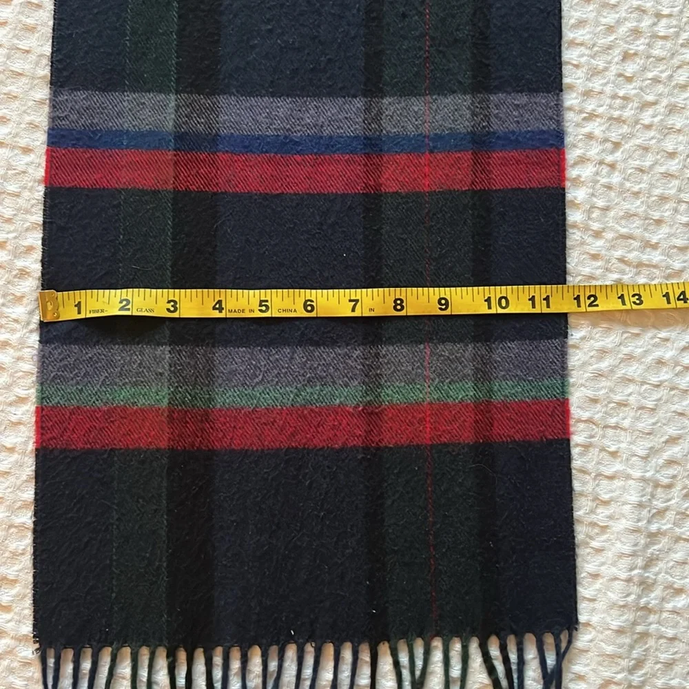 “Cashmaire” Vintage Plaid Fringe Scarf by Christian Dior Monsieur